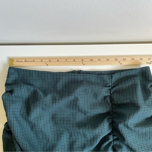 Zara pin up skirt Plaid gingham mini grunge goth punk dark academia cinched XL - Picture 4 of 7